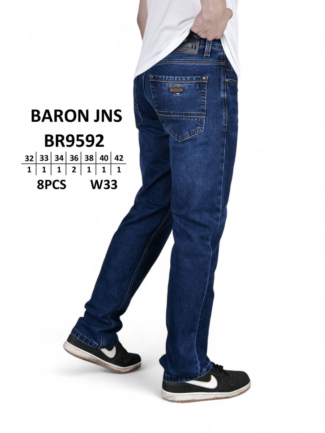 Джинсы God Baron (32-42) BR9592 blue (деми)