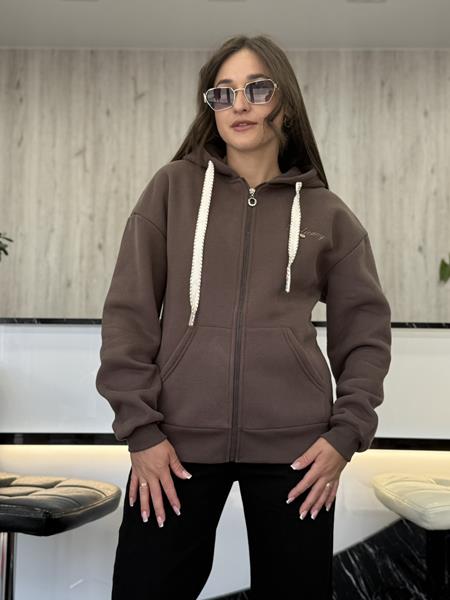 Кофта спорт JJF (L-4XL) 50146 brown (зима)