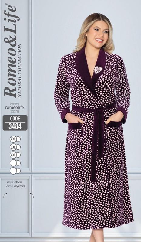 Халат Cotpark (2XL-4XL) 3484 wine (деми)