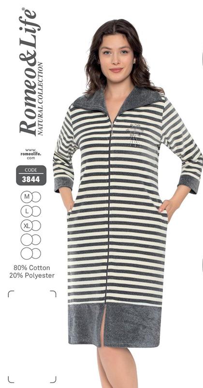 Халат Cotpark (M-XL) 3844 grey (деми)