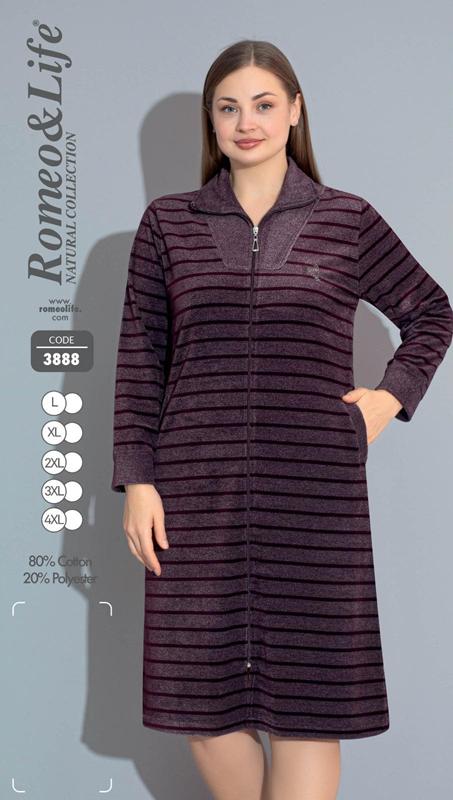 Халат Cotpark (L-4XL) 3888 wine (деми)