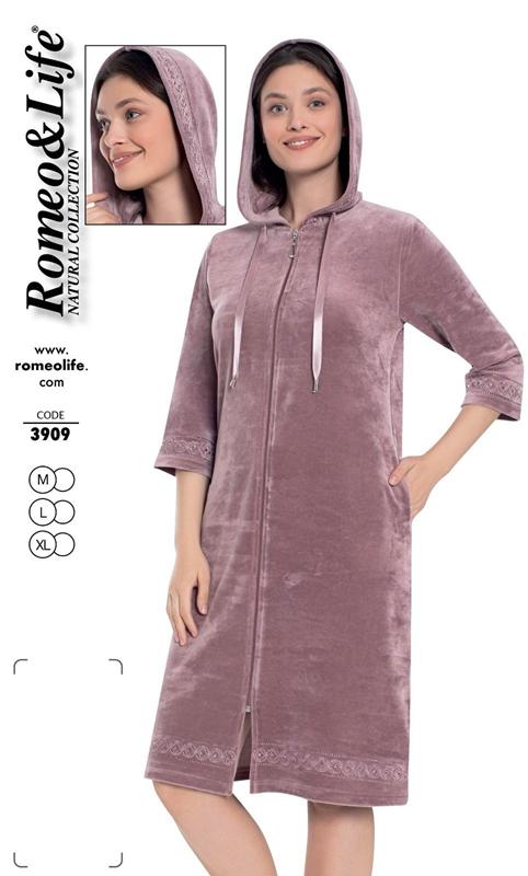 Халат Cotpark (M-XL) 3909 powder (деми)