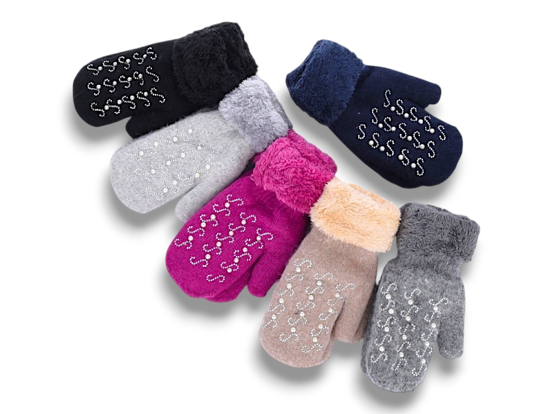 Варежки КОРОЛЕВА (one size) B42 mix (зима)