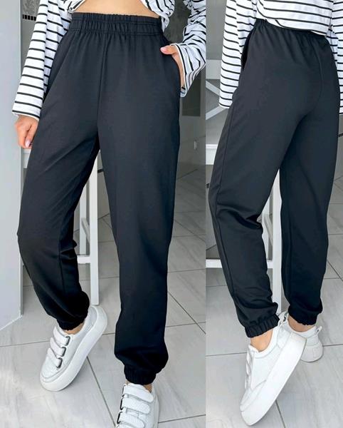 Штаны спорт Sport style (S-XL) 1023 black (деми)