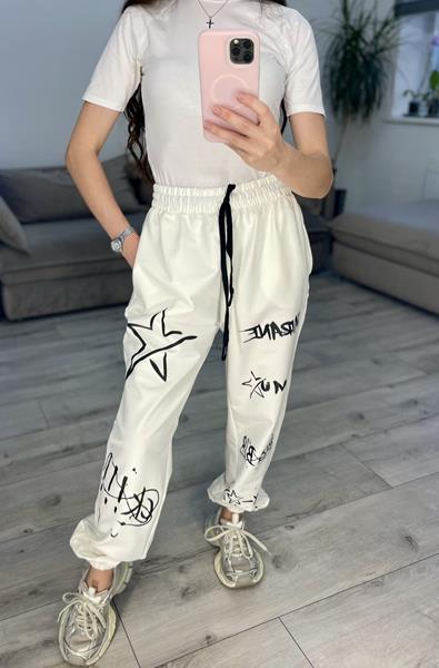 Штаны спорт S.Style (42-48) 611 white (деми)