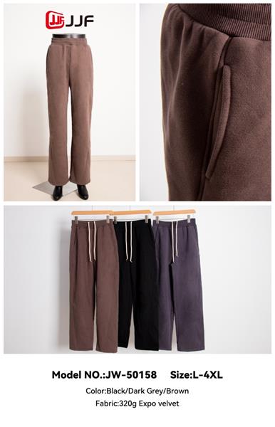 Штаны спорт JJF (L-4XL) 50158 brown (зима)