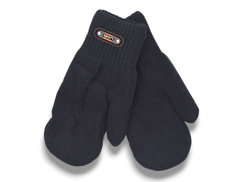 Варежки КОРОЛЕВА (one size) J1030 black (зима)