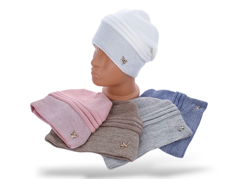 Шапка КОРОЛЕВА (one size) R29 mix (зима)