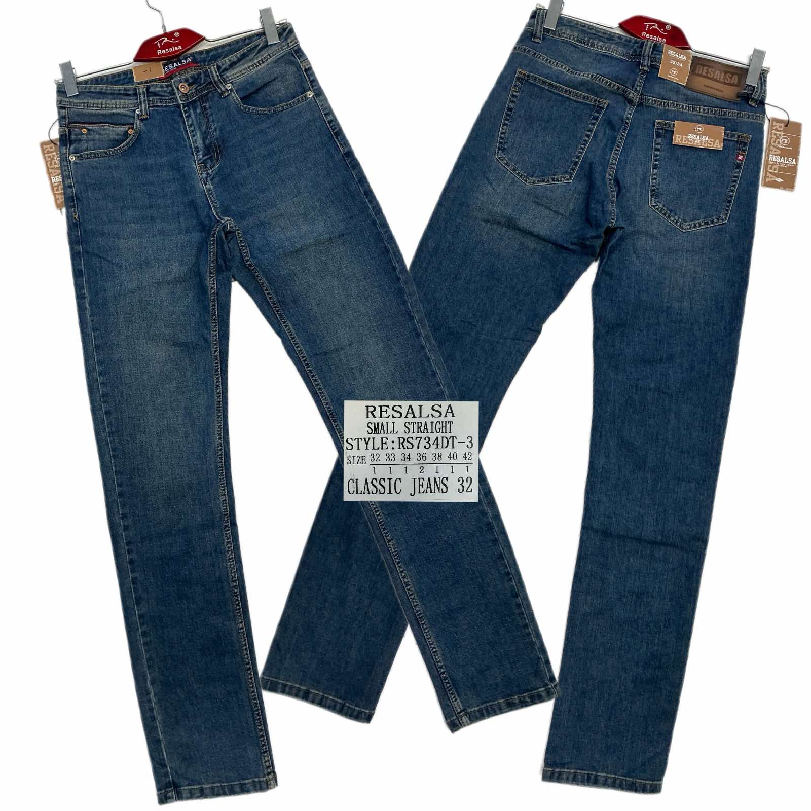 Джинсы God Baron (32-42) RS734DT-3 blue (деми)