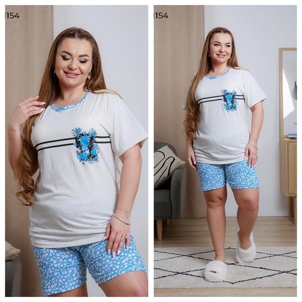 Пижама Vehuiah (L-4XL) 11154 l.blue (лето)