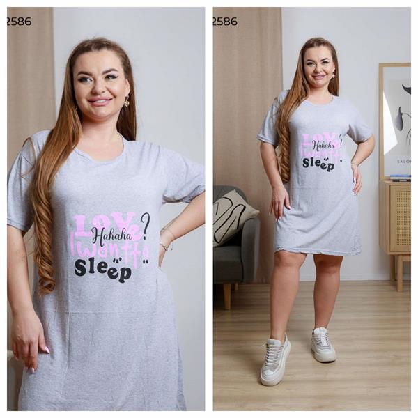 Платье Vehuiah (L-4XL) 12586 grey (лето)