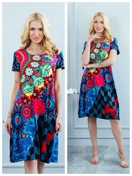 Платье Vehuiah (M-2XL) 16259-1 navy (лето)