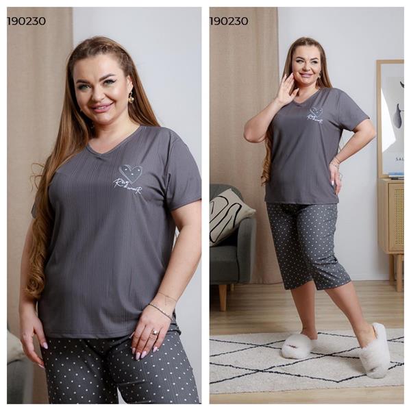 Пижама Vehuiah (2XL-4XL) 190230 d.grey (лето)