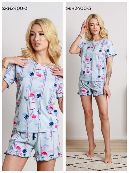 Пижама Vehuiah (S-XL) 2400-3 l.blue (лето)