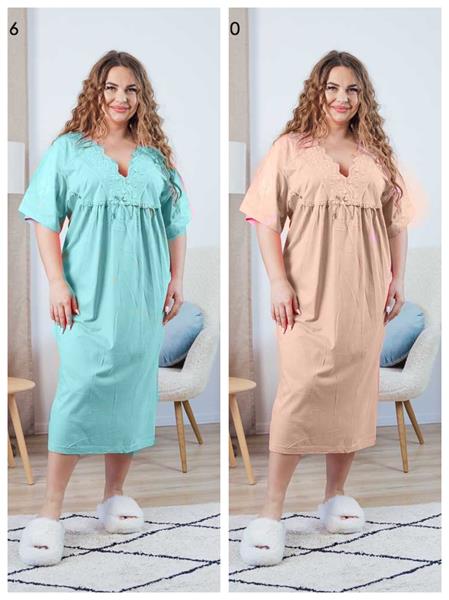 Ночнушка Vehuiah (L-2XL) 756310 beige (лето)