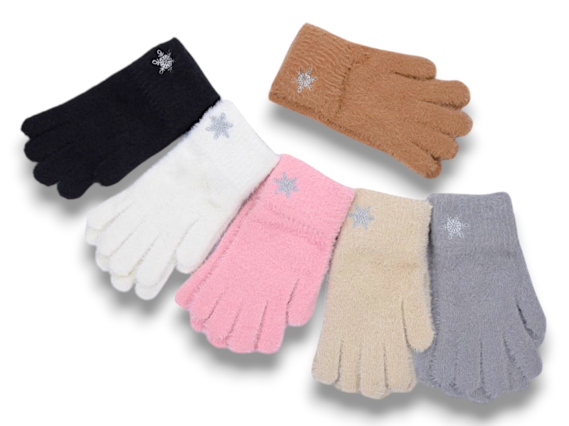 Перчатки КОРОЛЕВА (one size) J2022 mix (зима)