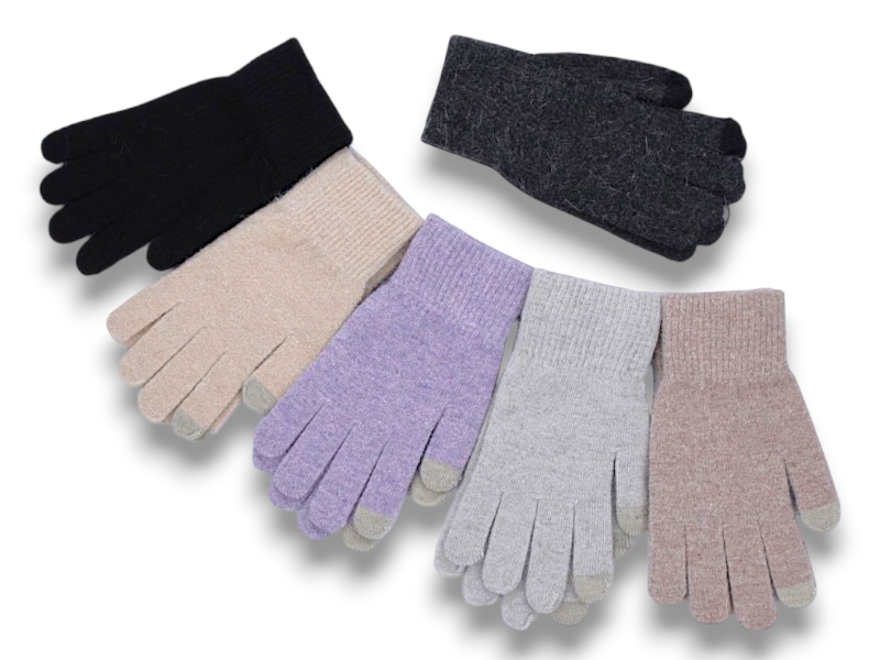 Перчатки КОРОЛЕВА (one size) J2026 mix (зима)