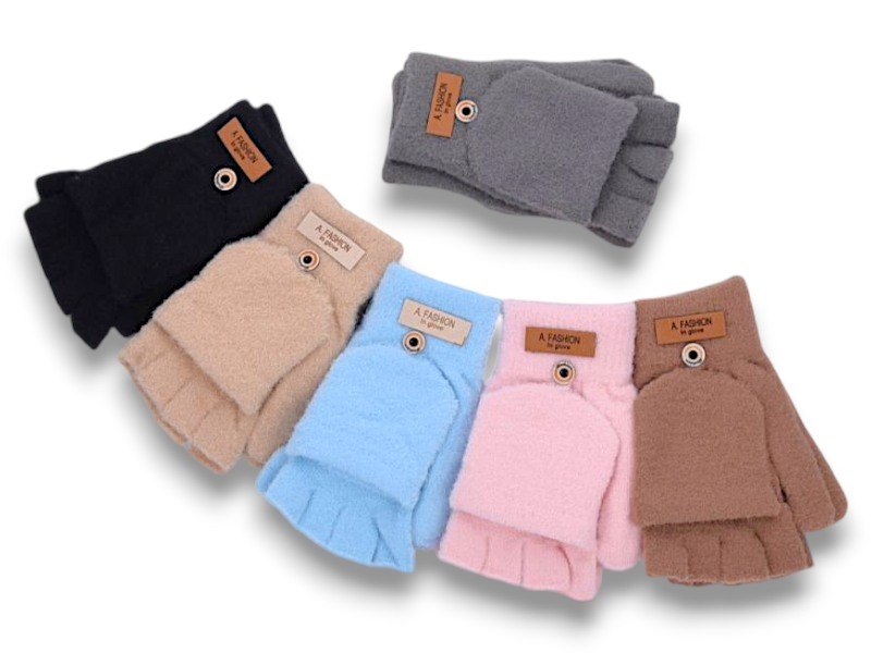 Варежки КОРОЛЕВА (one size) J3008 mix (зима)