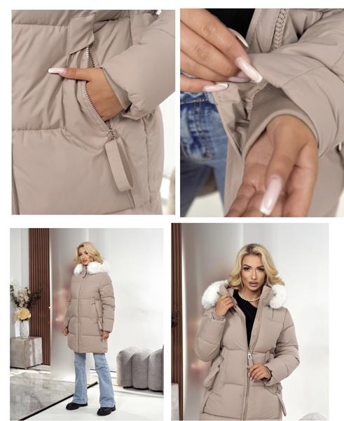Куртка Dorimodes (M-2XL) 2366 beige (зима)