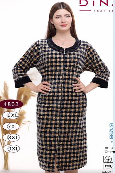 Халат Romeo life (58-64) 4863 black (деми)