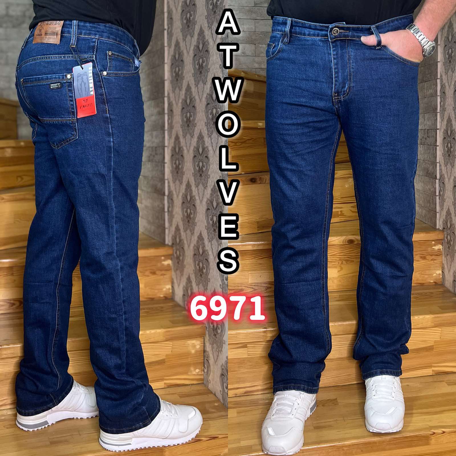 Джинсы God Baron (36-46) 6971 blue (деми)