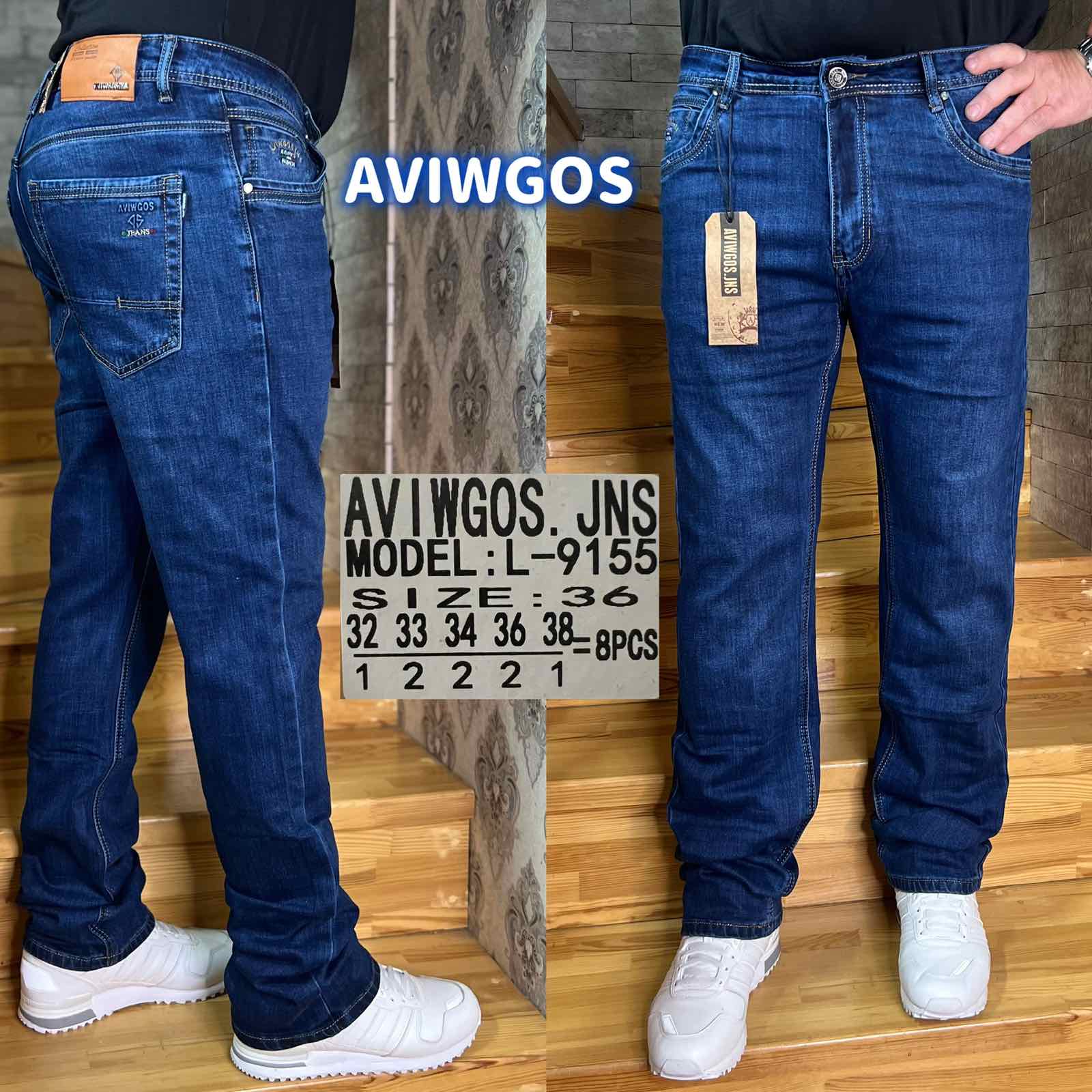 Джинсы God Baron (32-38) L-9155 blue (деми)