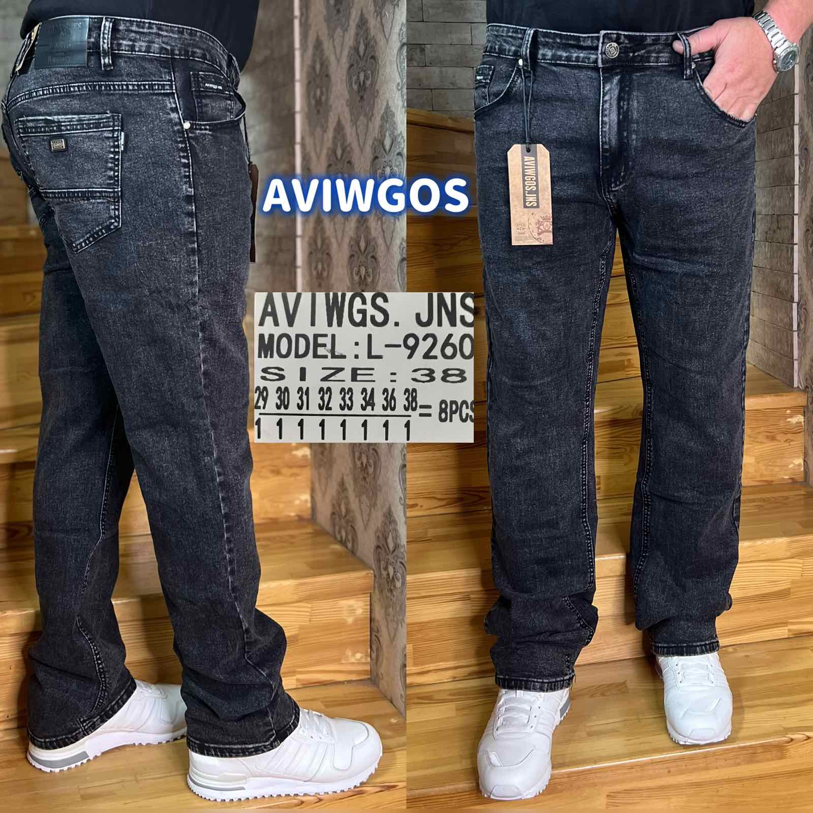 Джинсы God Baron (29-38) L-9260 black (деми)