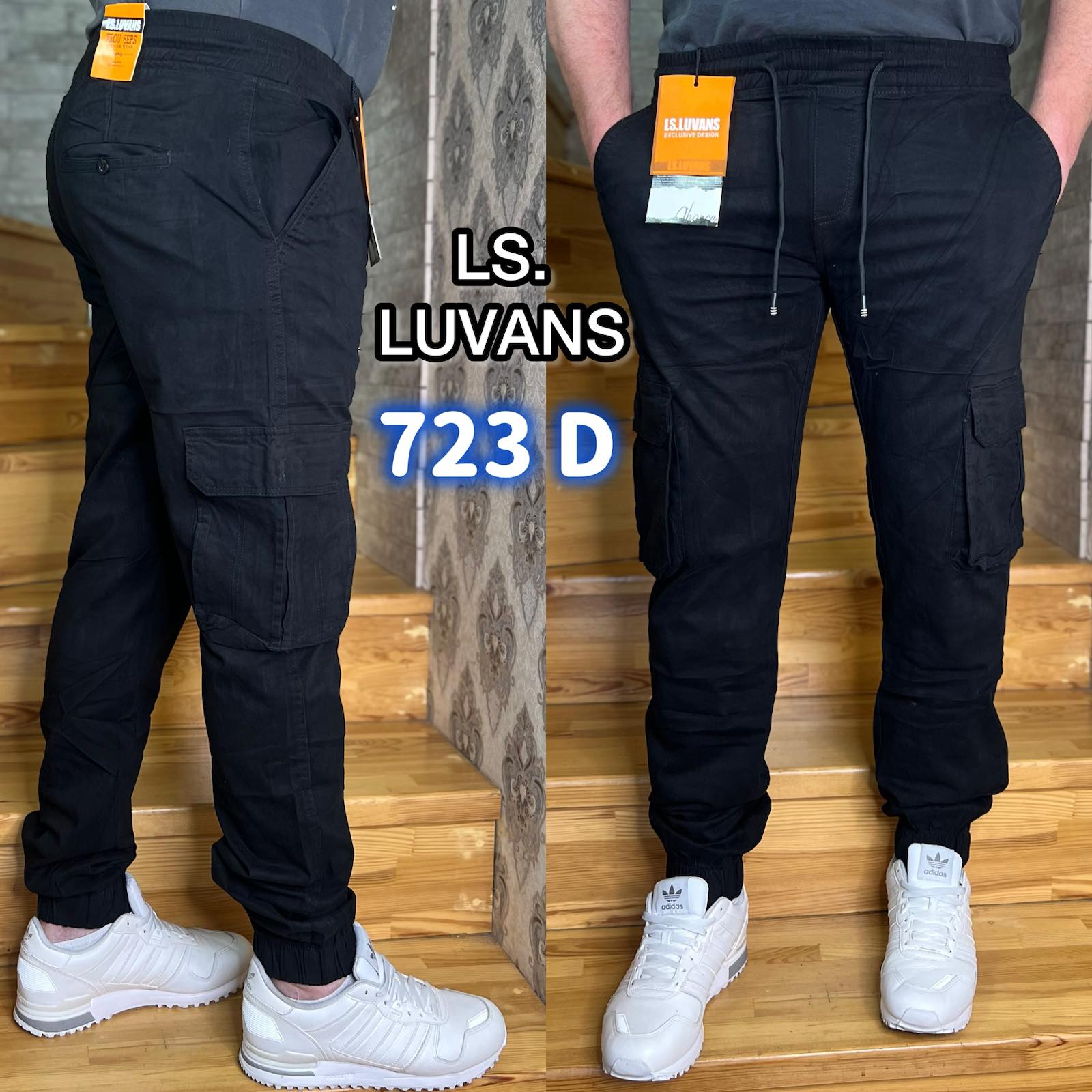 Джинсы God Baron (34-42) 723 D black (деми)