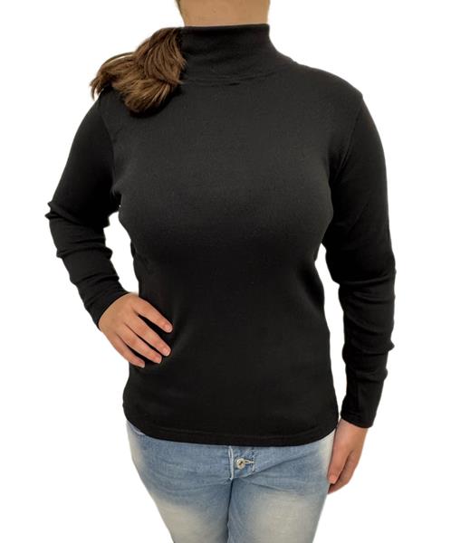 Гольф ALIA (S-3XL) 3120 black байка (зима)