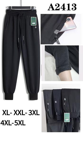 Штаны спорт Giang (XL-5XL) A2413 grey (зима)