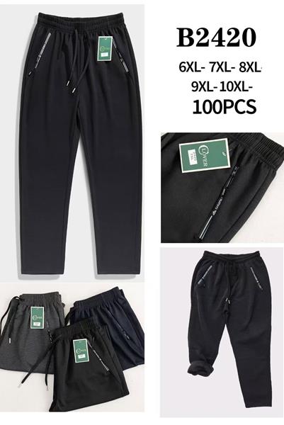 Штаны спорт Giang (6XL-10XL) A2420 navy (зима)