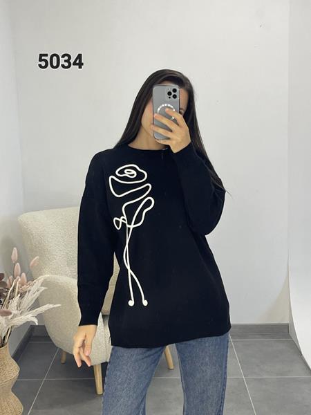 Свитер FSN (46-52) 5034 black (деми)