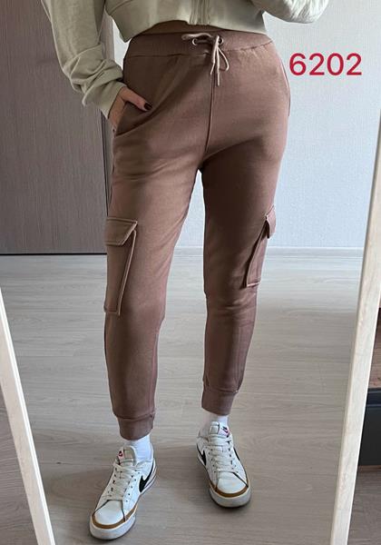 Штаны спорт FSN (42-48) 6202 brown (зима)