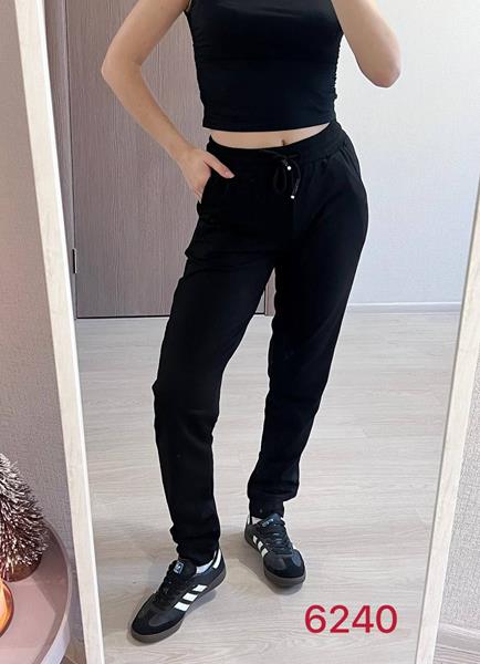 Штаны спорт FSN (42-48) 6240 black (деми)