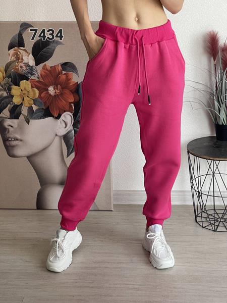 Штаны спорт FSN (42-48) 7434 pink (зима)