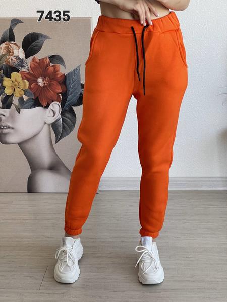 Штаны спорт FSN (42-48) 7435 orange (зима)