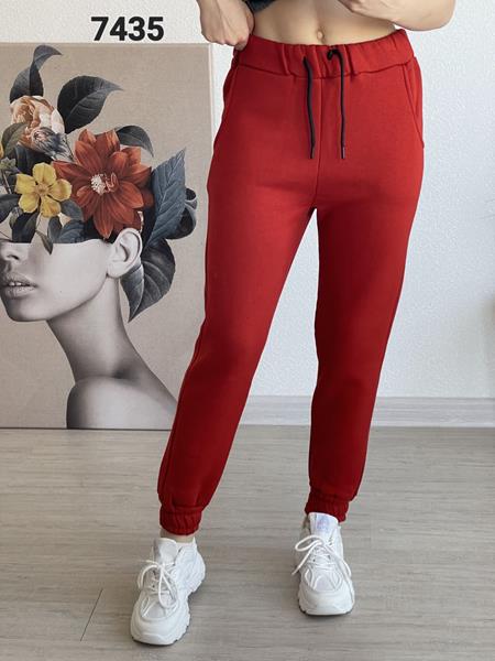 Штаны спорт FSN (42-48) 7435 red (зима)