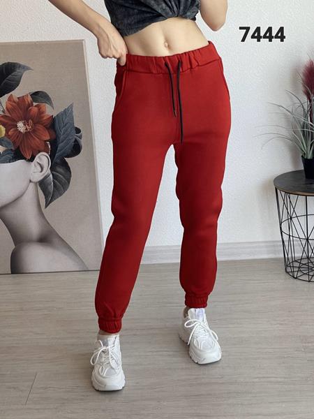 Штаны спорт FSN (42-48) 7444 red (зима)