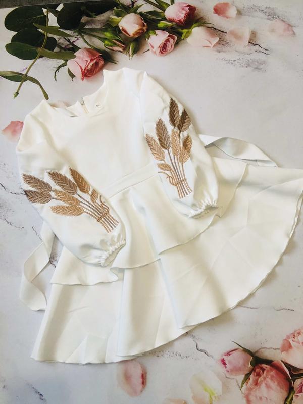 Платье Moda school (110-128) M165 white (деми)