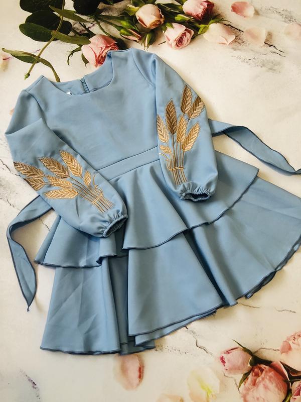 Платье Moda school (110-128) M166 l.blue (деми)