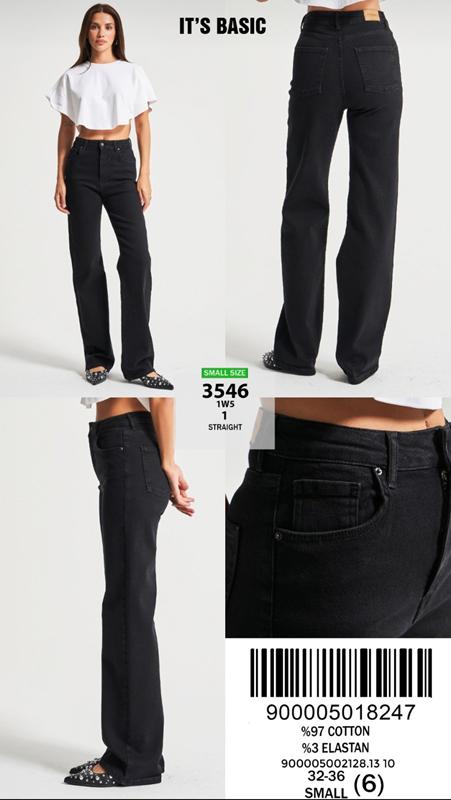 Джинсы Jeans Style (32-36) 3546-1 black (деми)