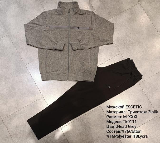 Костюм спорт AZT (M-3XL) TK0111 grey (деми)