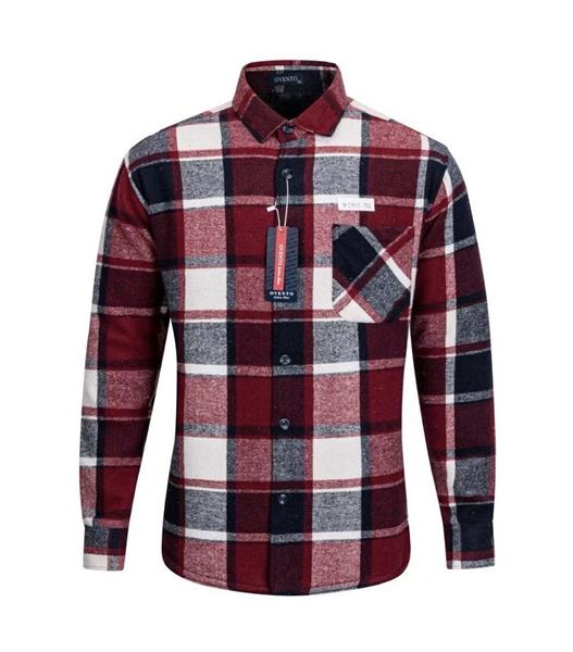 Рубашка Verton (XL-5XL) W2501 wine (зима)