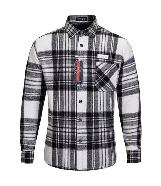 Рубашка Verton (XL-5XL) W2505 white-black (зима)