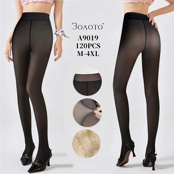 Колготы АнЯ (M-4XL) 9019 black (зима)