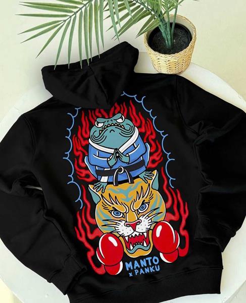 Худи Madoka (M-3XL) 1176 black (деми)