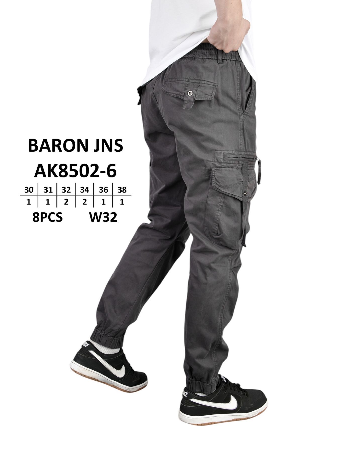 Джинсы God Baron (30-38) AK8502-6 grey (деми)