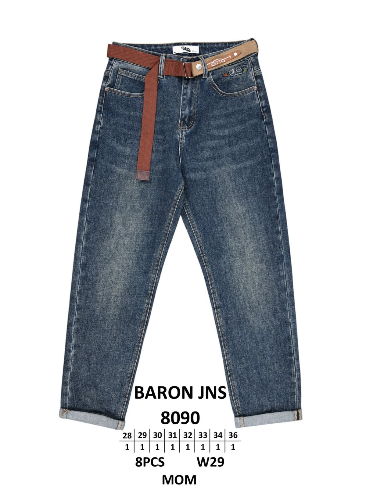 Джинсы God Baron (28-36) 8090-1 blue (деми)