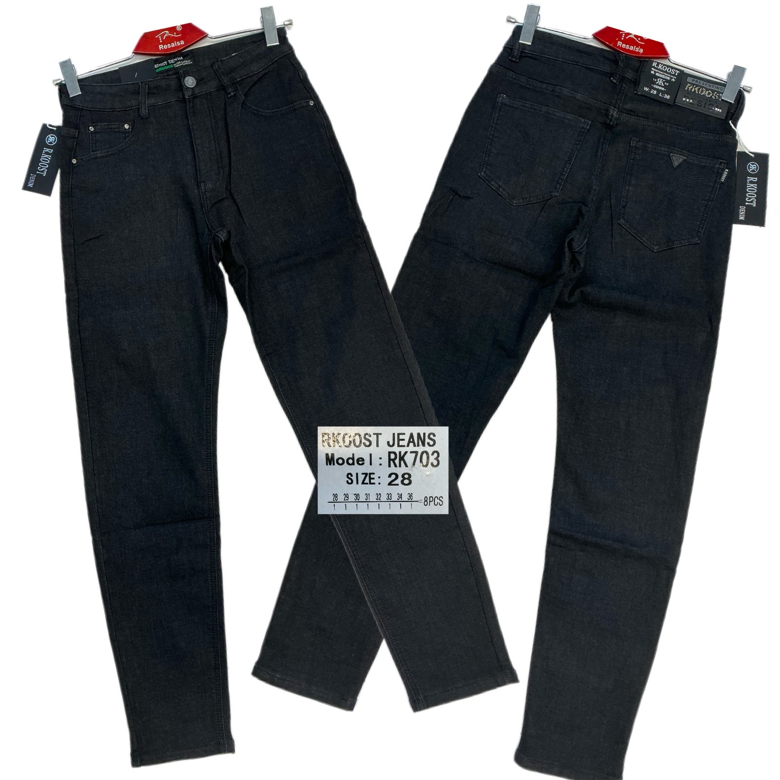 Джинсы God Baron (28-36) RK703 black (зима)