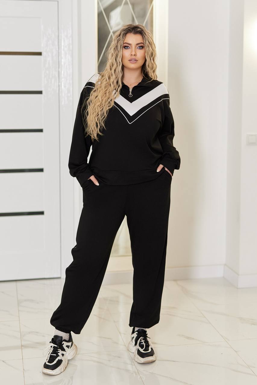 Костюм спорт Seven Zikina (50-60) 934 black (деми)